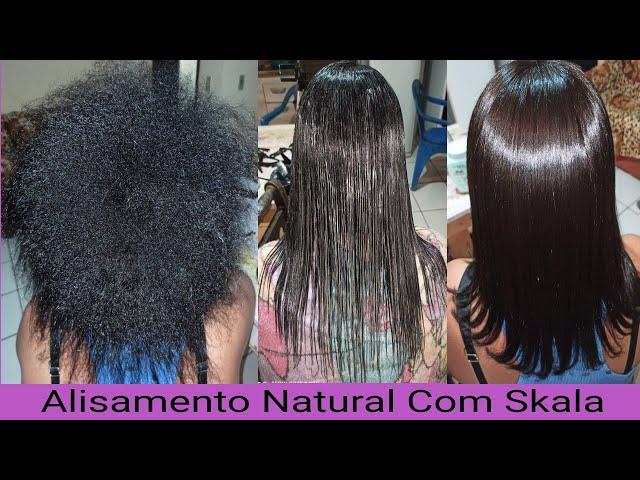 LISO PERFEITO apenas com SKALA #cabelocrespo #alisamentonatural