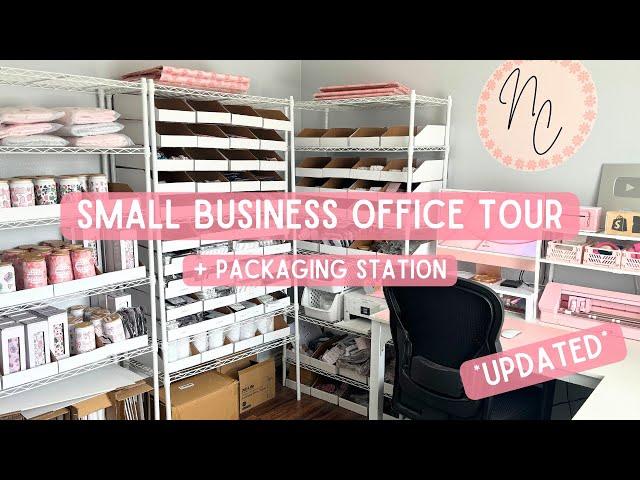 Small Business Office Tour Set Up |Packaging Storage, Small Business Office & Inventory Organization