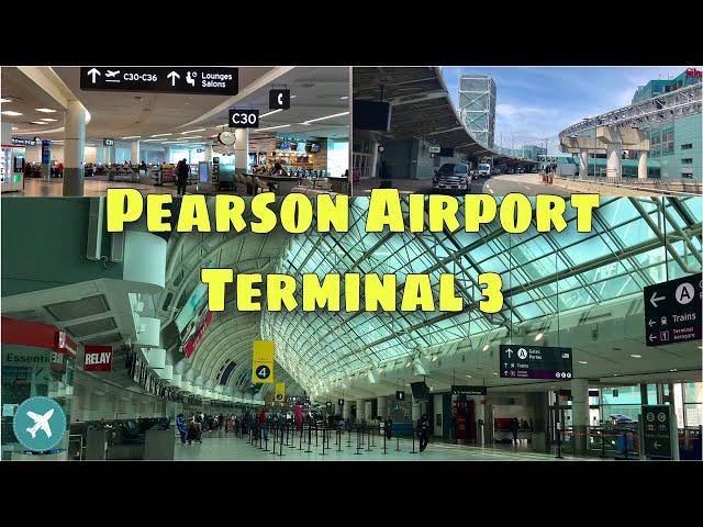 [4K]  Terminal 3 Departures Pearson Airport  | Toronto