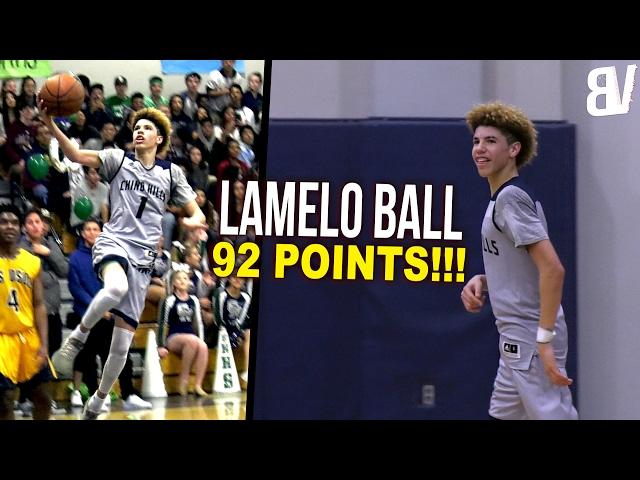 LaMelo Ball 92 Point Game FULL HIGHLIGHTS: 41 Points In 4th! Could NOT MISS ANYTHING!