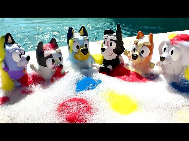 Bluey! Bath paint party   Bluey toys pretend play