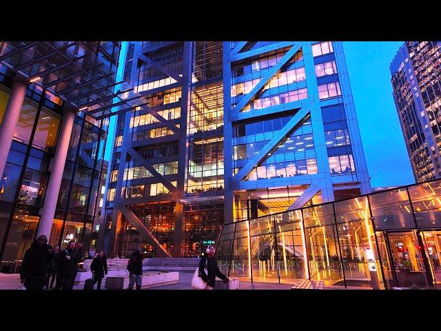 [4K] City of London Skyscrapers | Night Walk