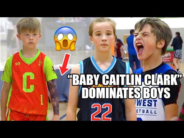 "BABY CAITLIN CLARK" DOMINATES VS BOYS + Kason Angert Gets TATTED!