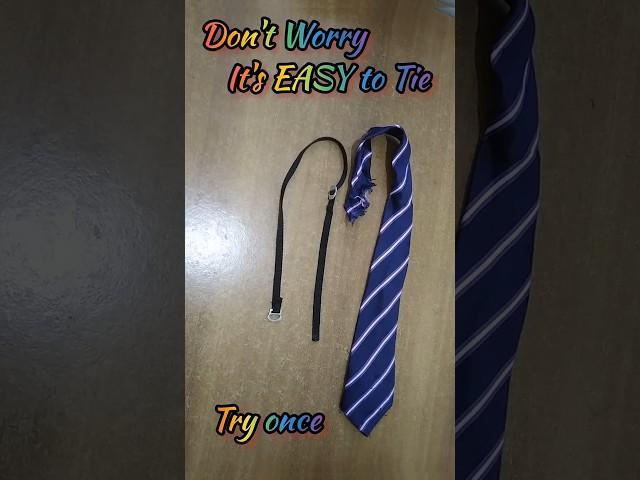 Tieing of untied tie|Pre-tied School  children's tie#Easy method