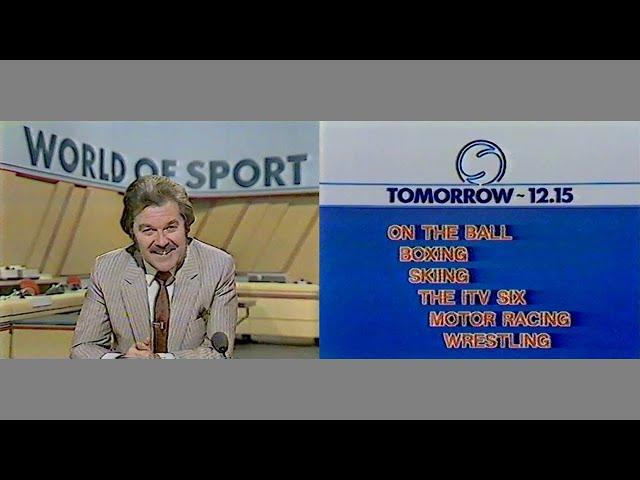 ITV 11.12.1981 - Dickie Davies previews tomorrow's World of Sport