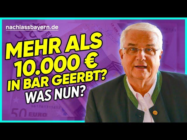 Bargeld einzahlen aus dem Nachlass