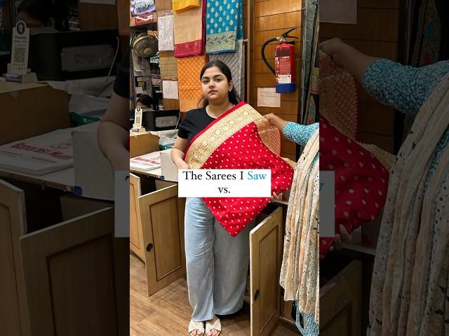 Buying My Wedding Saree   #bengaliwedding #ytshorts #weddingshopping #benarasisaree