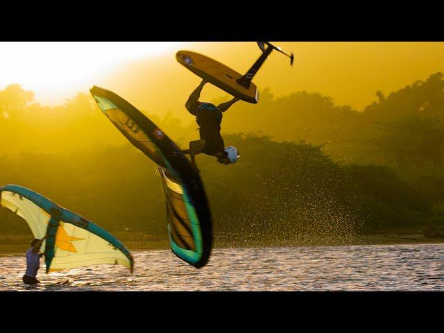 Balz Müller Wing Foiling in Cabarete