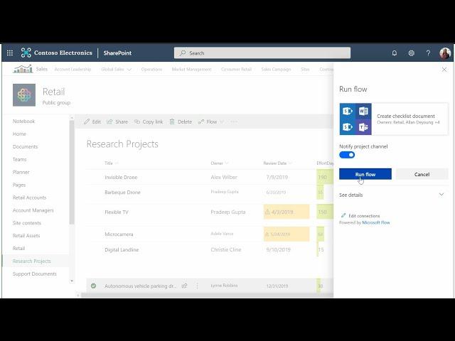 Easily generate new content with Microsoft Flow