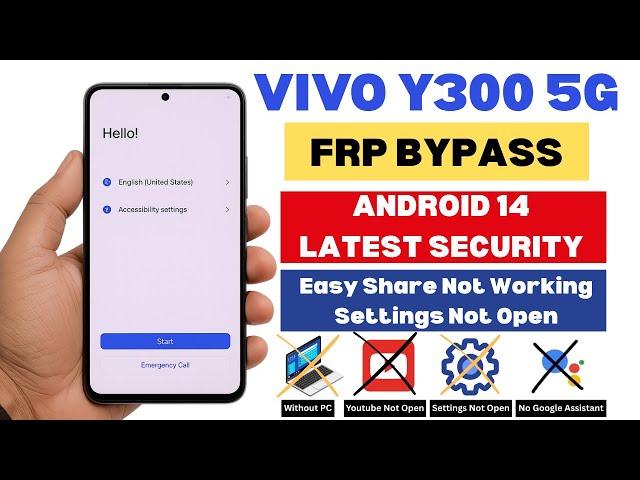 Vivo Y300 5G FRP Bypass | Vivo Google Account Unlock New Security Without PC 2025 | A2GSM