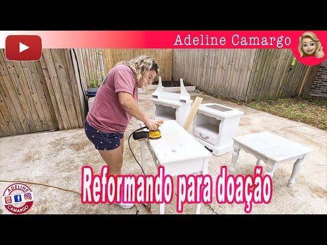 Reformando os moveis do lixo para doação