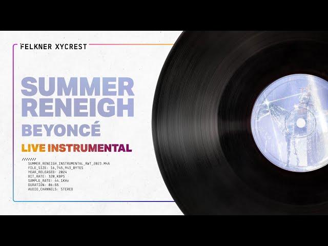 Beyoncé - Summer Renaissance + Outro Renaissance World Tour Live Instrumental Remake