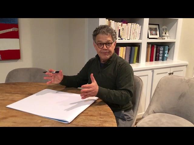 Al Franken Drawing a Map of the United States from Memory