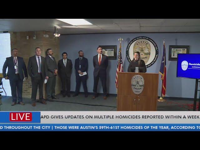 4 homicides in 1 week: Austin police give update on investigations