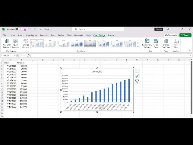 How to Remove Weekends in Chart Date Axis in Excel