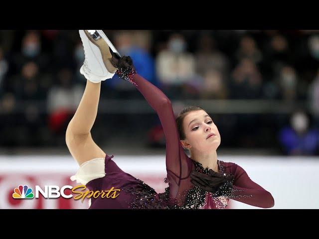 Shcherbakova's dazzling free skate earns silver medal at Euros | NBC Sports