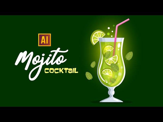 HOW TO DRAW A MOJITO IN ADOBE ILLUSTRATOR