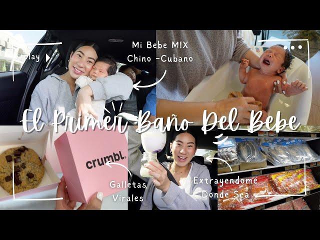 El Primer Baño Del Bebe + Mi Bebe Mix   + Les Mostrare Mis Chichis?!