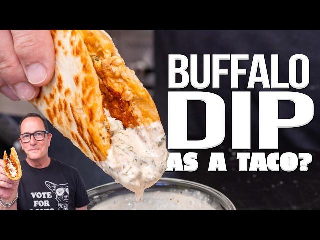 BUFFALO CHICKEN DIP SMASH TACOS | SAM THE COOKING GUY