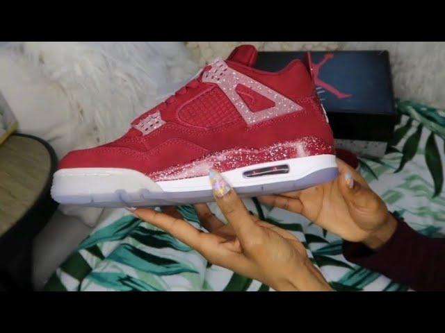 Air Jordan 4 Retro Claret Red/White #shoesaddict #shoesreview