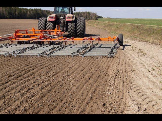 Выгрузка шлейф-бороны Tirex БШ-15.
