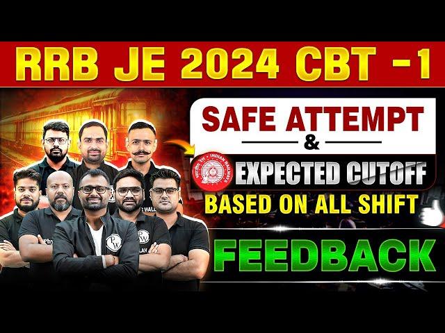 RRB JE 2024 CBT-1 Safe Score | RRB JE 2024 Most Expected Cut-off | Ask us Anything | RRB JE 2024