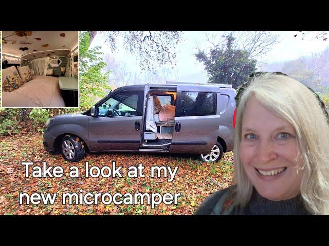 Vanlife France: On tour with my new minivan, a Fiat Doblo M. a. full van tour - Solo female vanlife