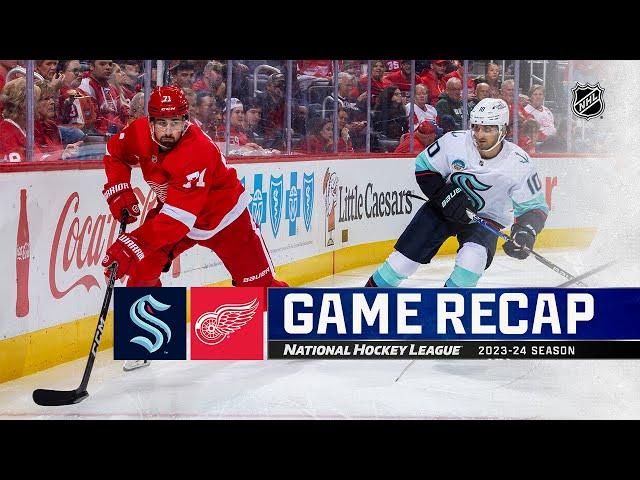 Kraken @ Red Wings 10/24 | NHL Highlights 2023