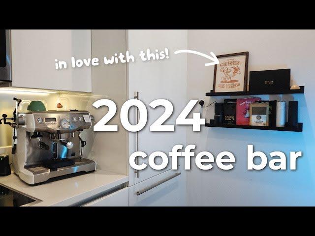 Coffee bar tour 2024 - minimalist coffee wall display