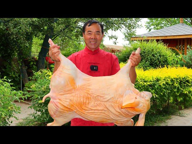 Whole Roasted Suckling Pig, Covered with Lotus Leaves and Mud!  | Uncle Rural Gourmet