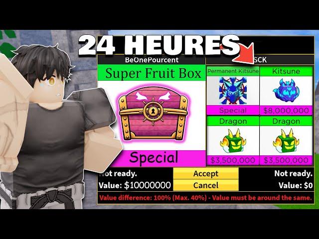 J'ai TRADE une SUPER FRUIT BOX pendant 24H! (Blox Fruits)