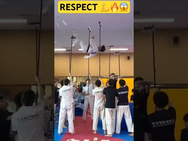 Amazing Taekwondo Flip Practice! ‍️#TaekwondoSkills #martialarts #karatemoves #karate #kungfu