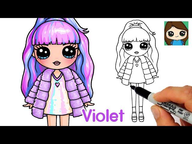 How to Draw a Rainbow High Fashion Doll  Violet