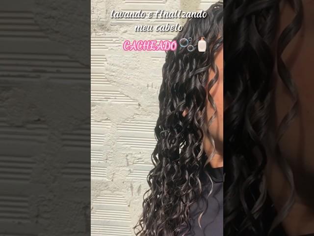 lavando e finalizando meu cabelo cacheado #cacheadas #salonline #finalização