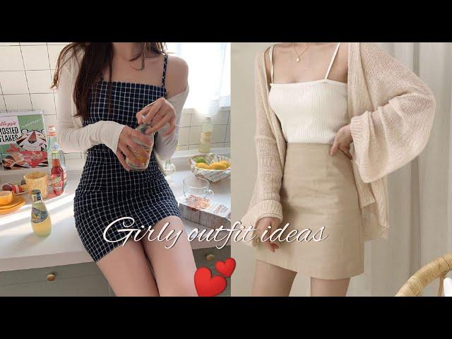 Girly outfit ideas || Korean style˖꒰ᵕ༚ᵕ⑅꒱