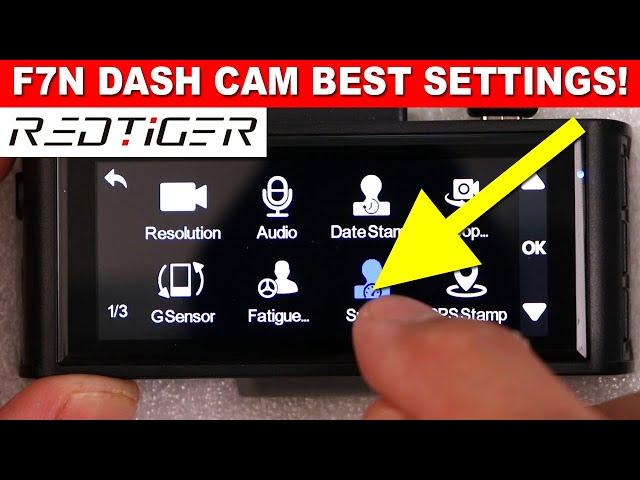 REDTIGER F7N Dash Cam Full Menu & Recommended Settings