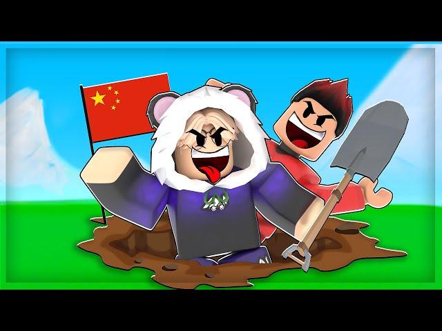 Akif Dan @gameonzz Pergi Bercuti Di China Secara H4R4M ! | Dig To China | (Roblox Malaysia)