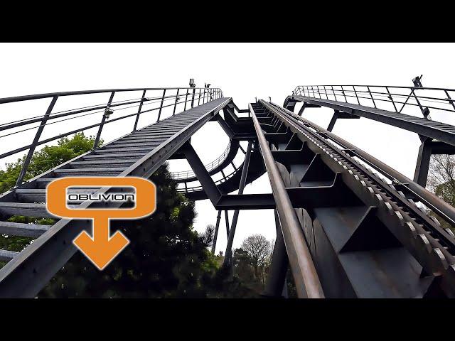 Oblivion [4K] 2022 Front Seat POV - Alton Towers Resort