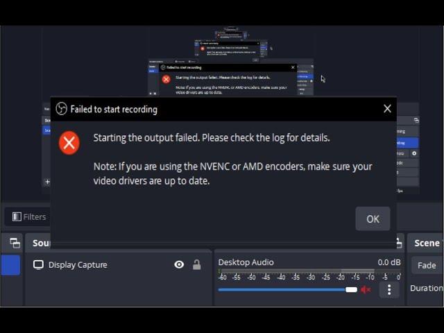 How to fix OBS Studio NVENC or AMD encoders error