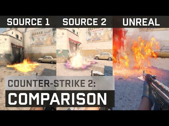 Source 1 vs Source 2 vs Unreal Engine 5. Counter Strike Comparison