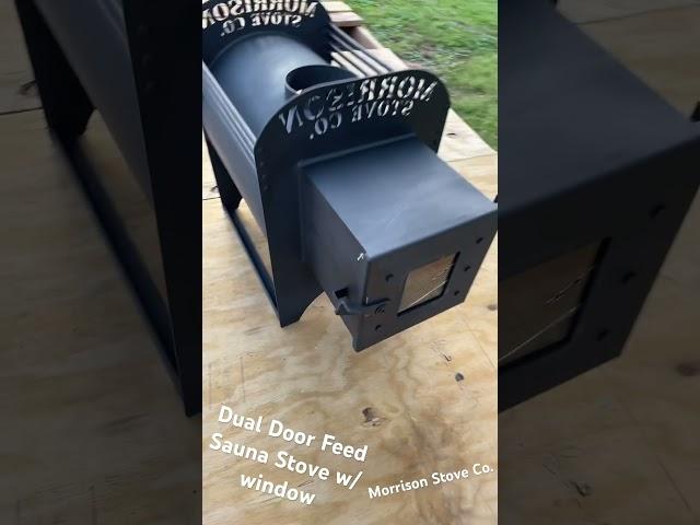 Heavy Duty Sauna Stove with dual doors #morrisonstoveco #sauna #saunastove #woodstove #saunabuild