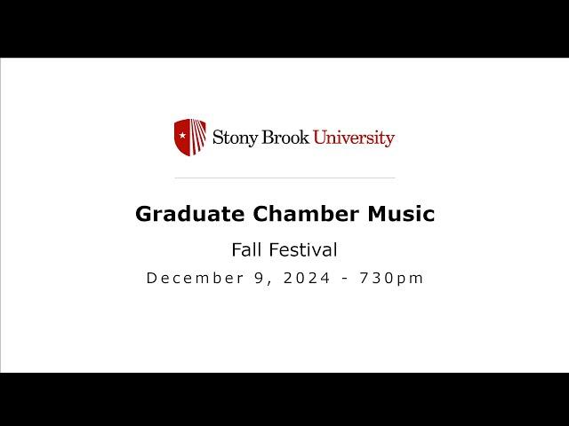 Graduate Chamber Music Fall Festival