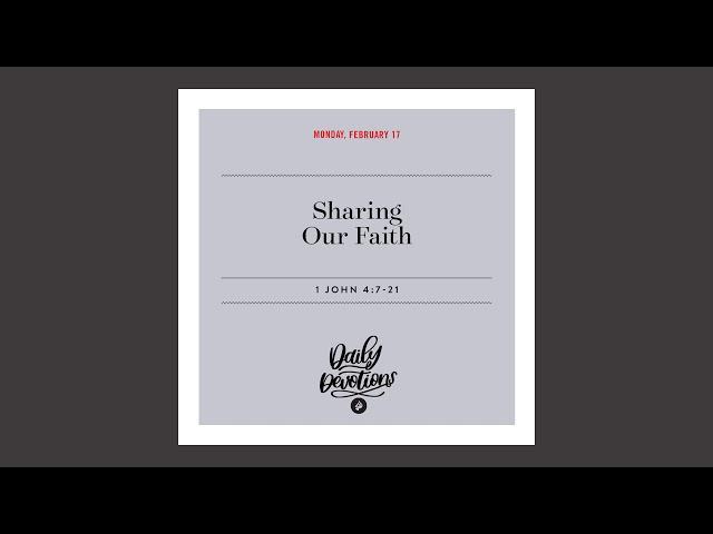 Sharing Our Faith - Daily Devotion