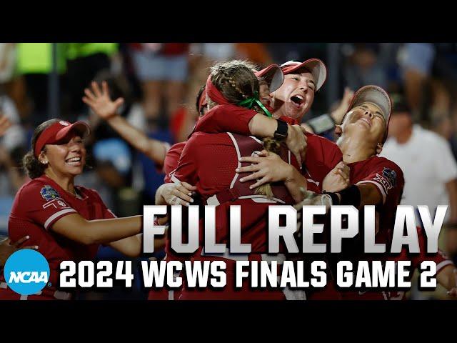 Oklahoma vs. Texas: 2024 Women's College World Series finals Game 2 | FULL REPLAY