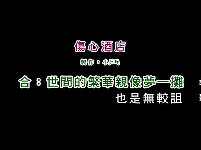(伴奏版)江蕙+施文彬-傷心酒店(DIY卡拉OK字幕)