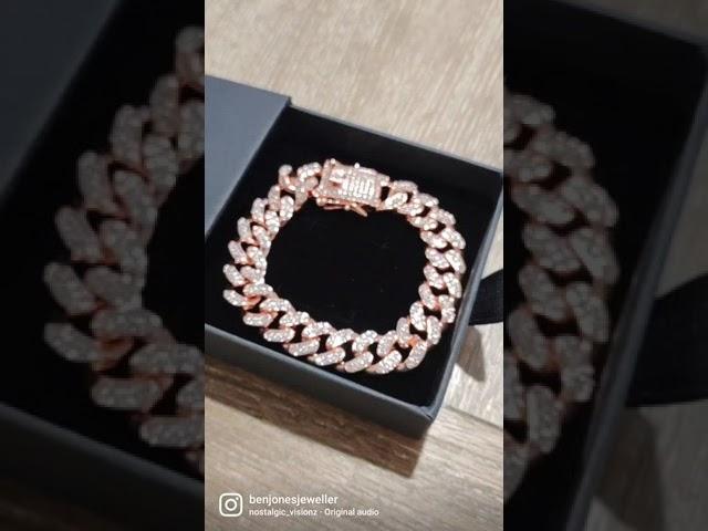 Fresh Iced Out Rose Gold Bracelet!