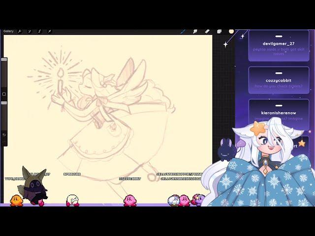 Twitch VOD - (vtuber) Lets make some cozy art! come by and vibe for late night art