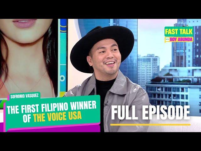 Fast Talk with Boy Abunda: Sofronio Vasquez, the first Filipino winner of 'The Voice USA'! (FULL EP)