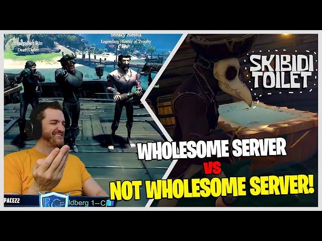 Wholesome Server Followed By A NOT So Wholesome Server (SKIBIDI TOILET?!) - Sea of Thieves Hotmics!