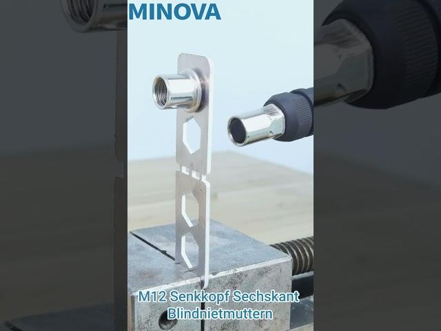MINOVA Nietwerkzeug. (M12 Senkkopf Sechskant Blindnietmuttern) #rivet #relaxing #asmr #tools